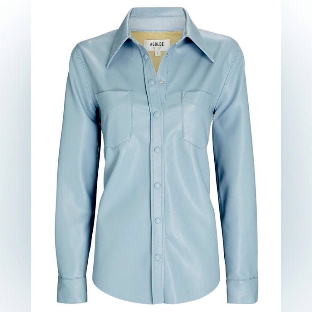 Agolde Paloma Vegan Leather shirt